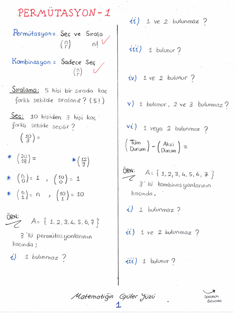 Permütasyon 1 | PDF