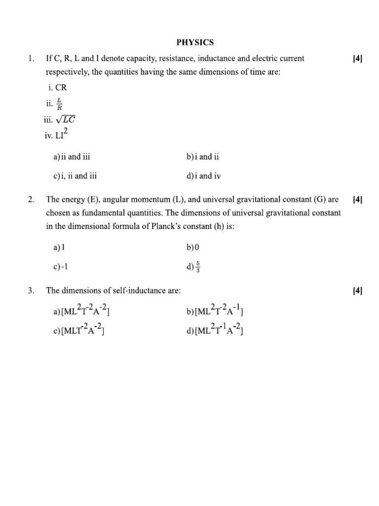 NEET-A Full Length Physics Test Series 5 | PDF