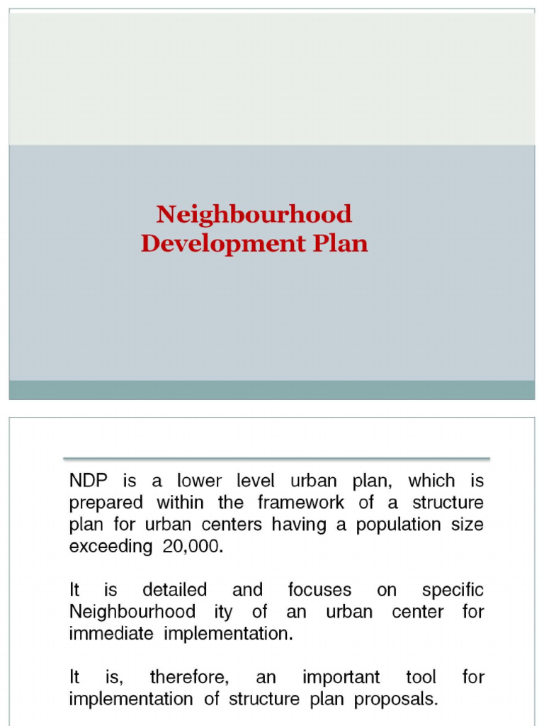 NDP Objectives and Urban Design Practices | PDF