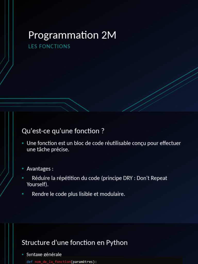 Introduction aux Fonctions en Python | PDF