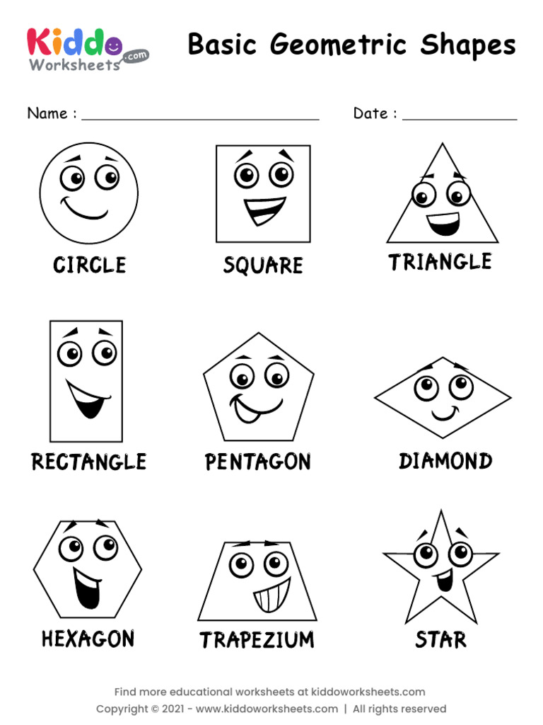 Basic Geometric Shapes Worksheet | PDF