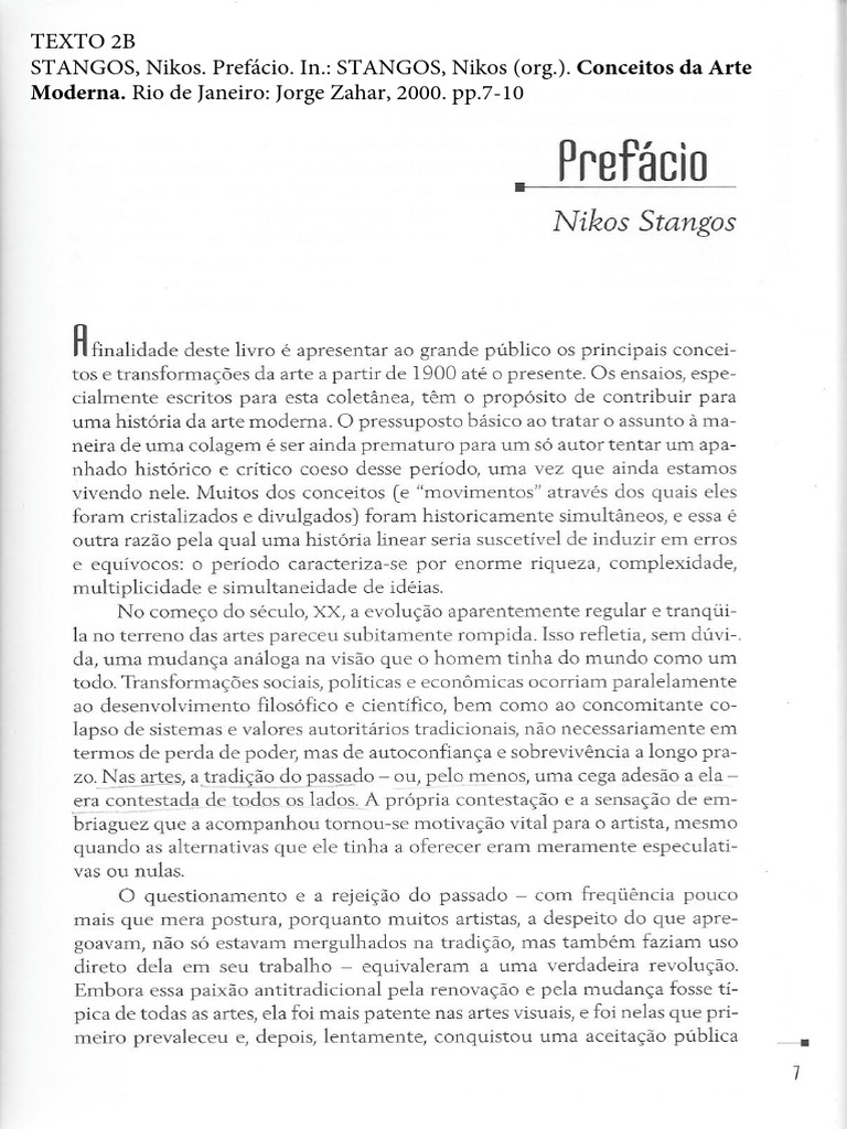Texto 1.4B - Stangos - Prefacio | PDF
