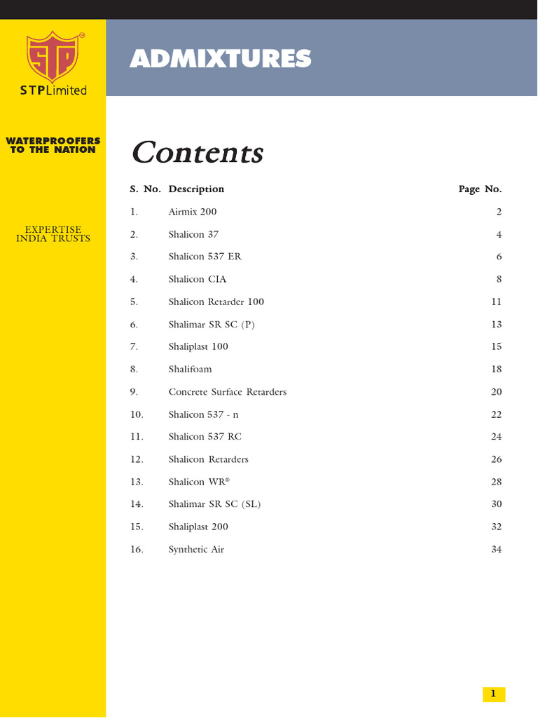 STP Limited Waterproofing Chemicals | PDF | Concrete | Cement