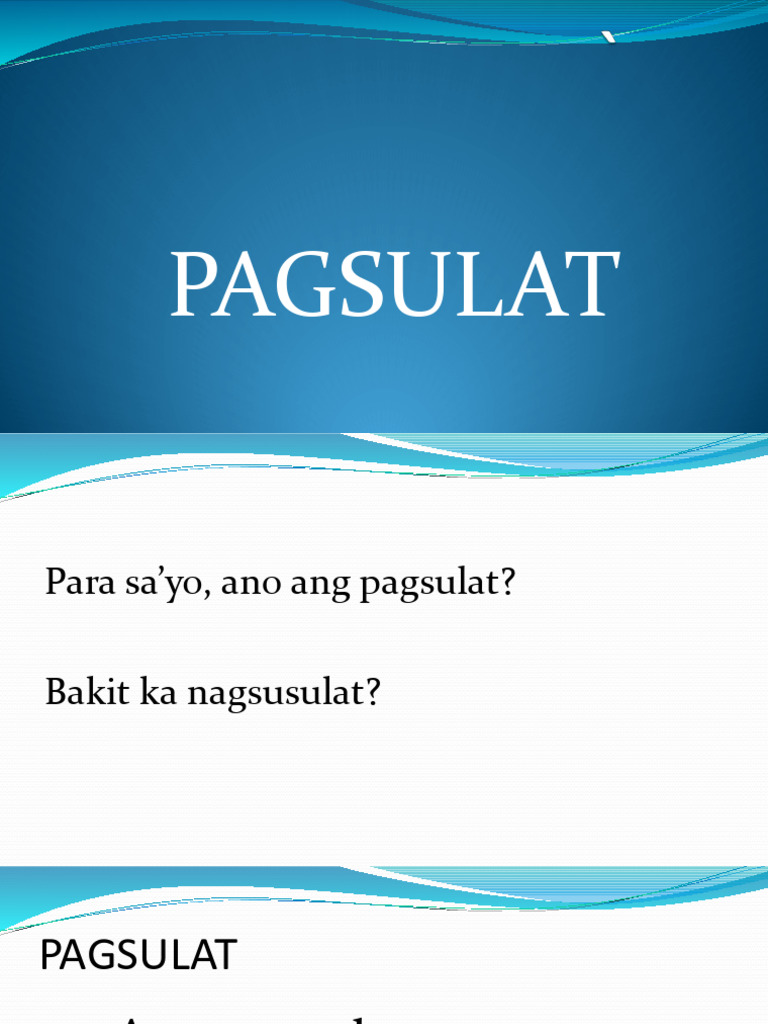 Lesson 1. Pagsulat | PDF