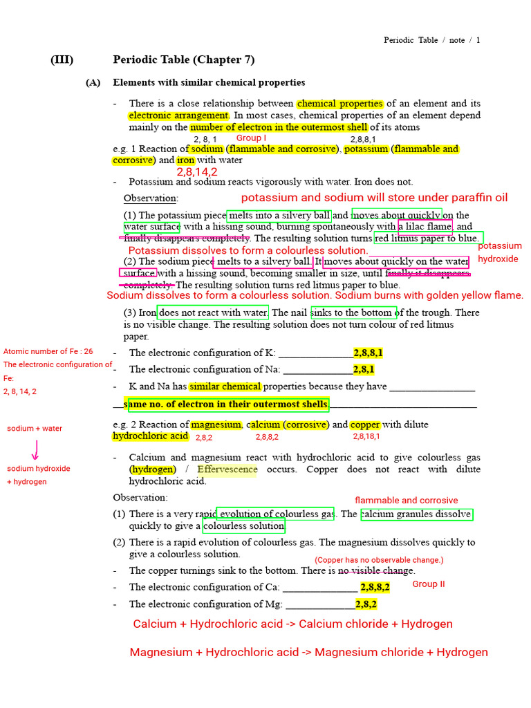 Kami Export - 24-25 S3 Chemistry Note - Periodic Table (Teacher Version ...