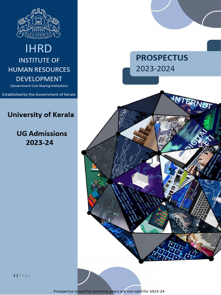 IHRD Admission Prospectus 2023-24 | PDF | Bachelor Of Science ...