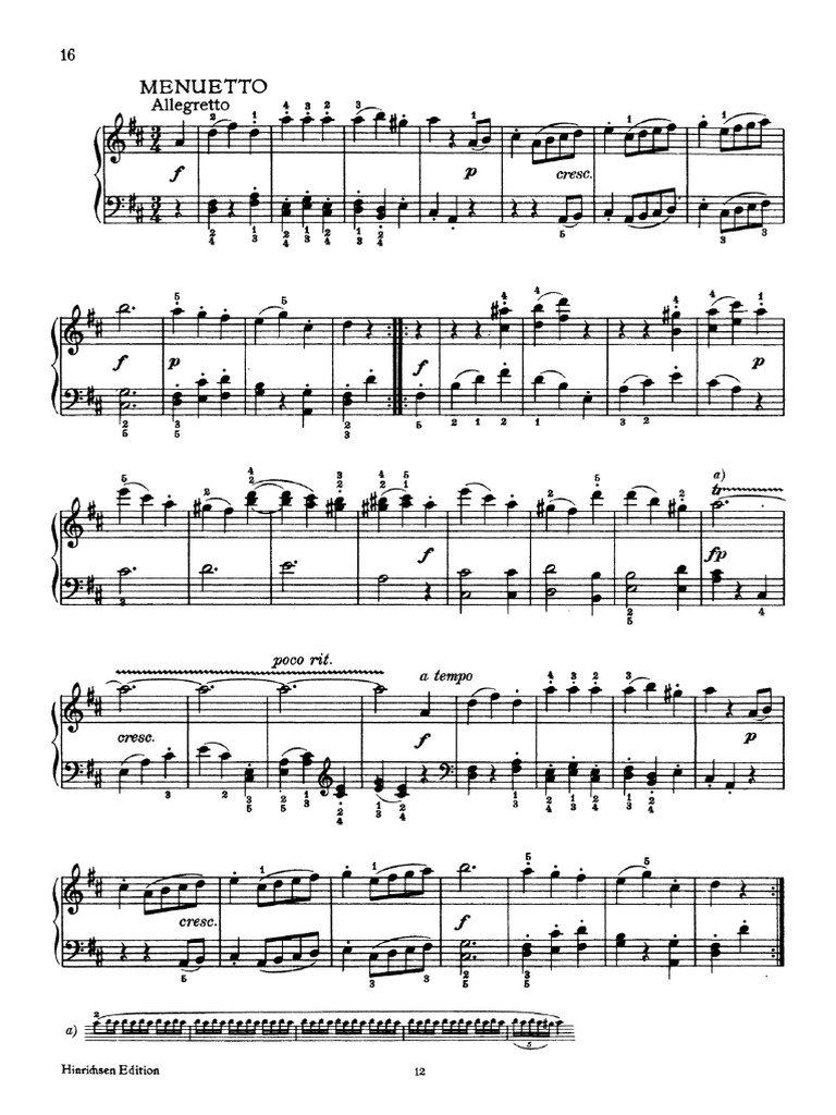 Mozart Menuetto | PDF