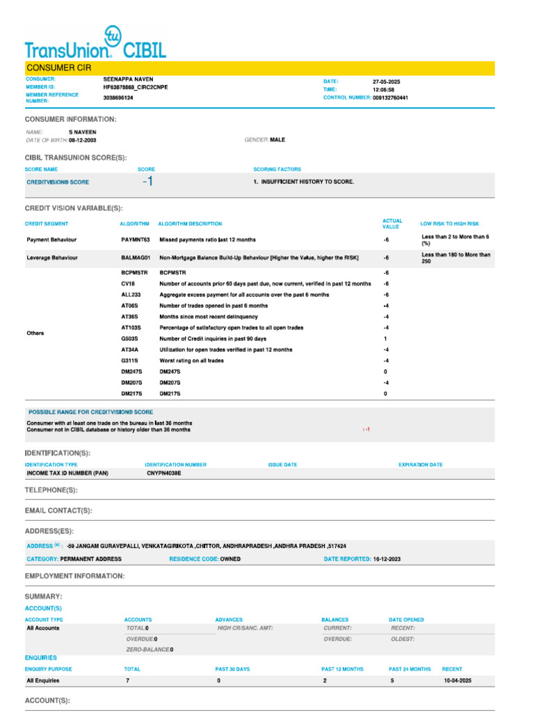 Co Applicant 2 Cibil | PDF