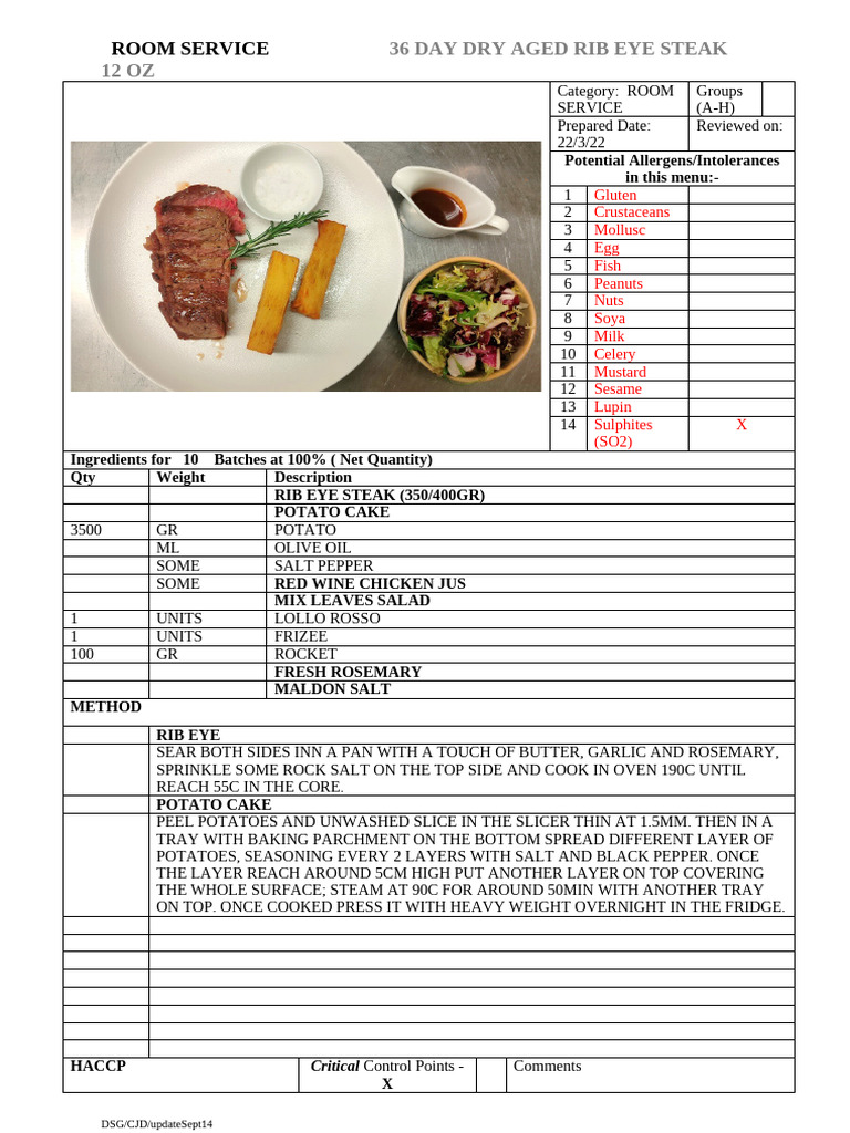 36 Day Dry Aged Beef Rib Eye Steak 12 Oz | PDF | Steak | Cakes
