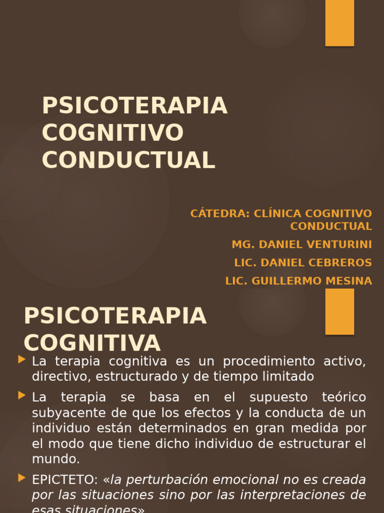 Terapia Cognitivo Conductual: Guía Esencial | PDF | Psicoterapia ...