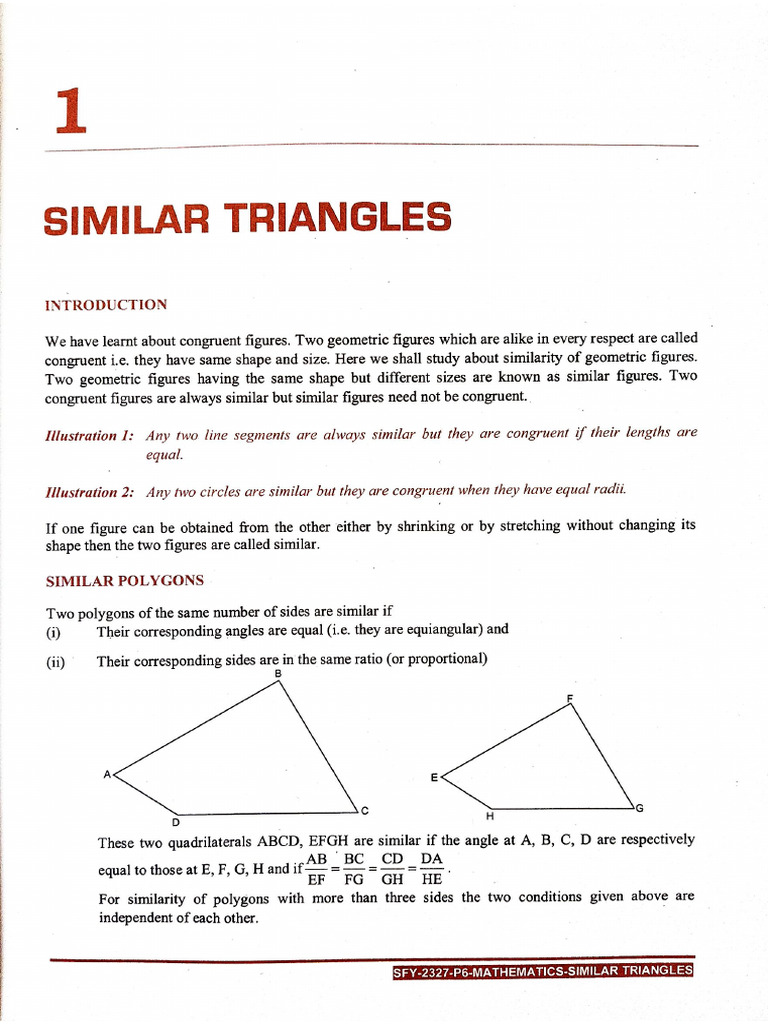 Similar Triangles | PDF