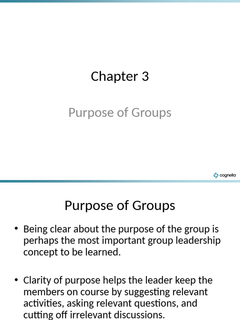 Understanding Group Purpose in Leadership | PDF