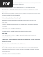 Prefect Interview Questions and Answers | PDF | Community | Teachers