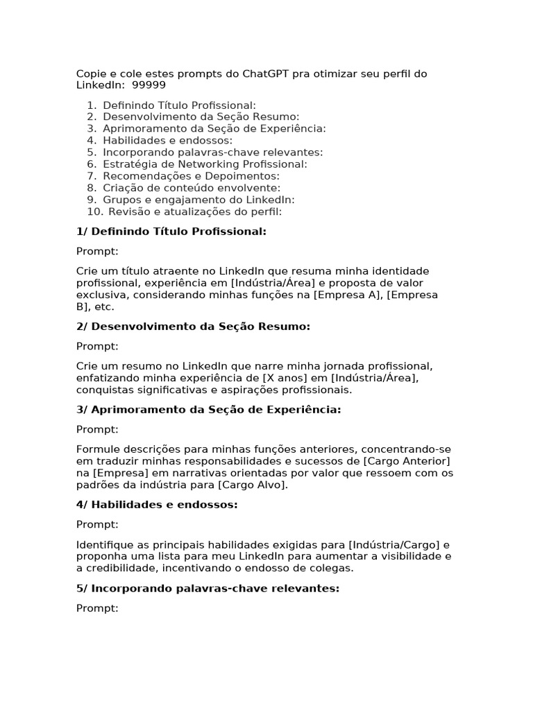Dicas para Otimizar Seu Perfil no LinkedIn | PDF | Psicologia Analítica ...