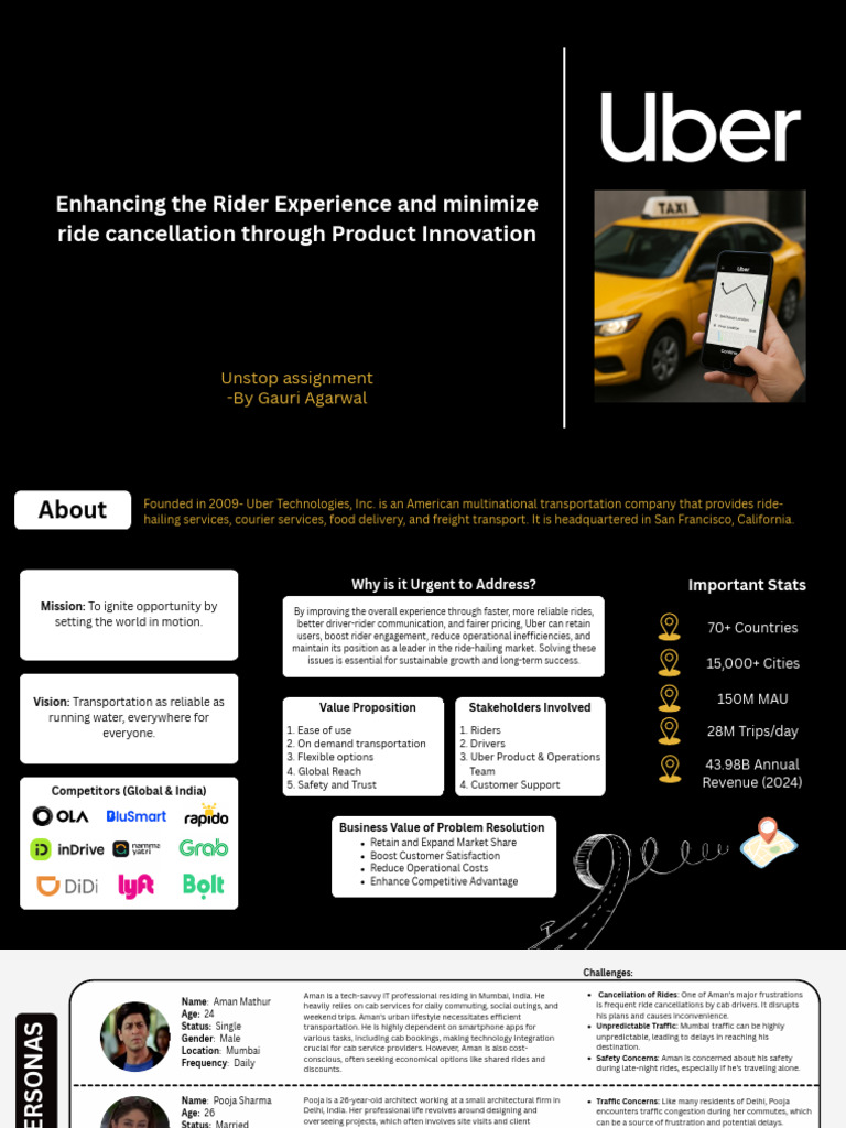 Enhancing Uber's Rider Experience Strategies | PDF | Traffic | Transport