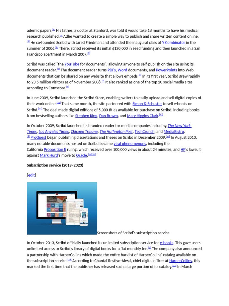 Overview of Scribd's Evolution | PDF | Scribd