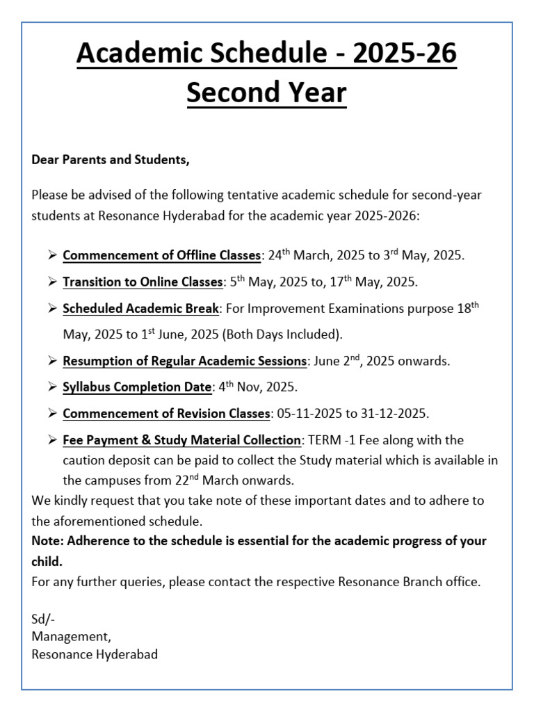 Academic Year 2nd Yr 2025 | PDF