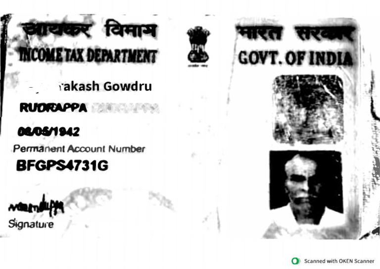 Permanent Account Number Details | PDF