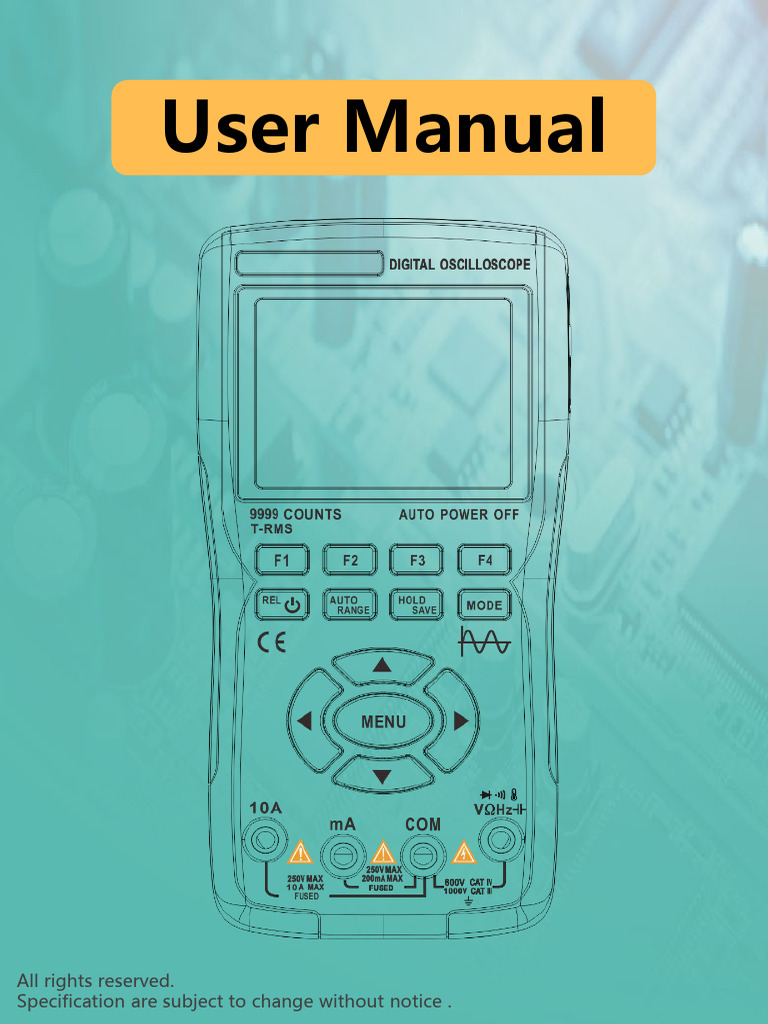 Handheld Oscilloscope Multimeter Manual | PDF | Amplitude ...