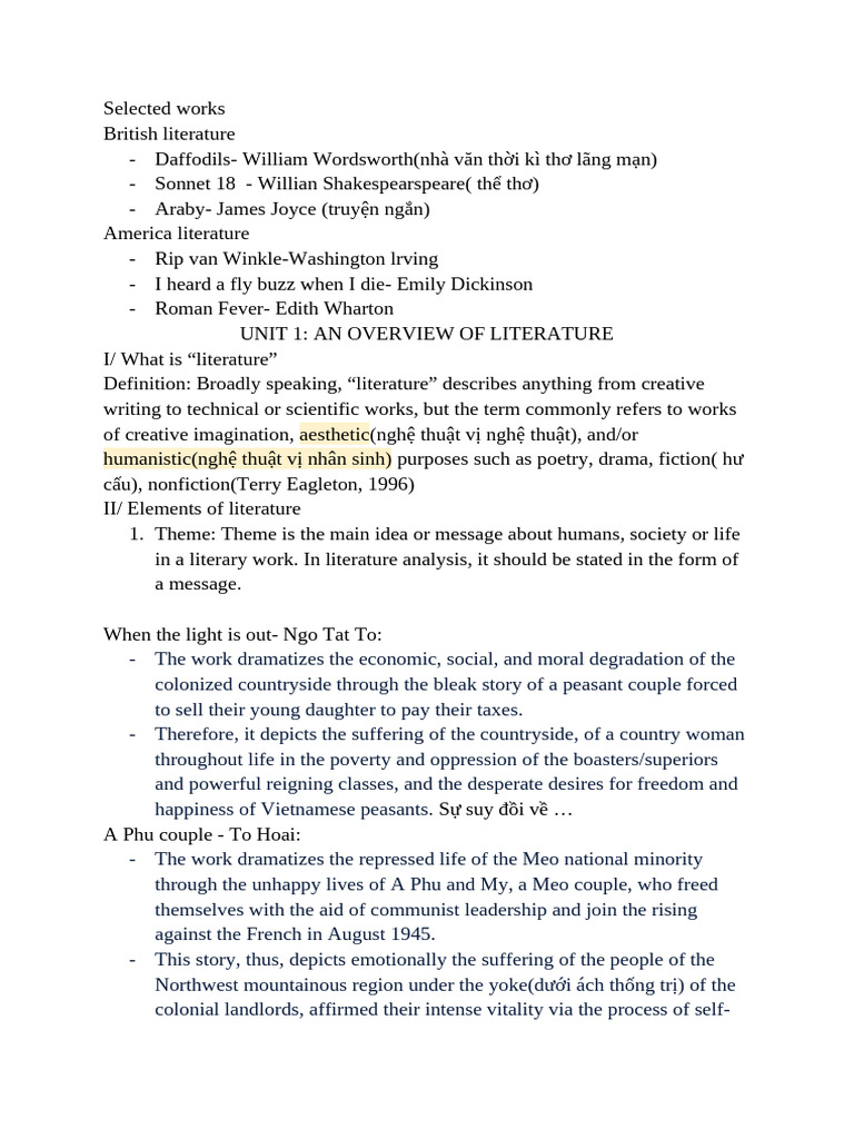 Overview of Literary Elements | PDF | Metre (Poetry) | Poetry