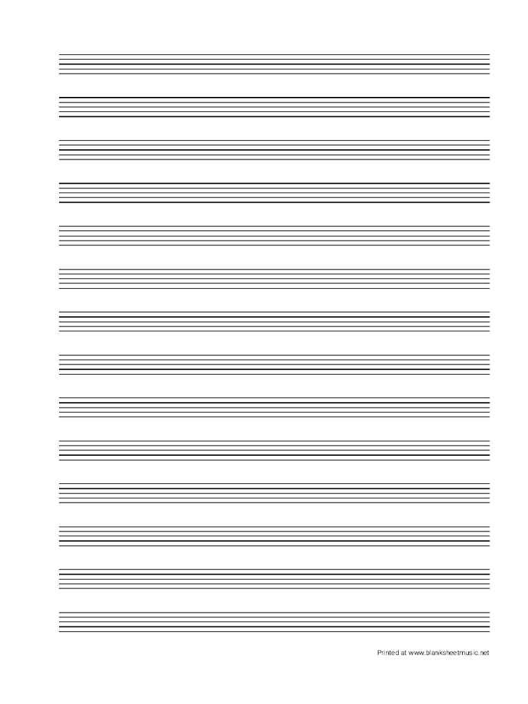 Free Printable Staff Paper at Blank Sheet Music | PDF