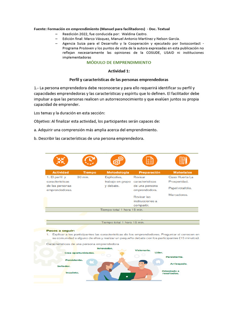 Modulo De Emprendimiento Actividad 1 Y Actividad 2 Versión Pdf Pdf