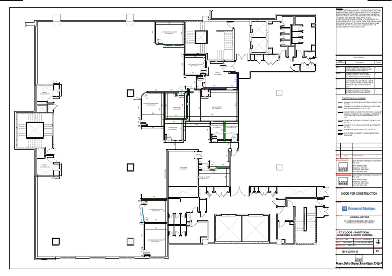 B1-I-22f01-B - 1st Floor - Partition Marking & Door Coding | PDF | Door ...