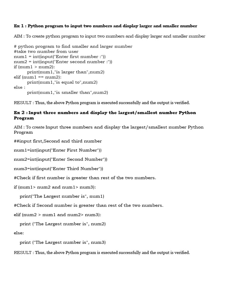 Python Programs for Basic Operations | PDF | String (Computer Science ...