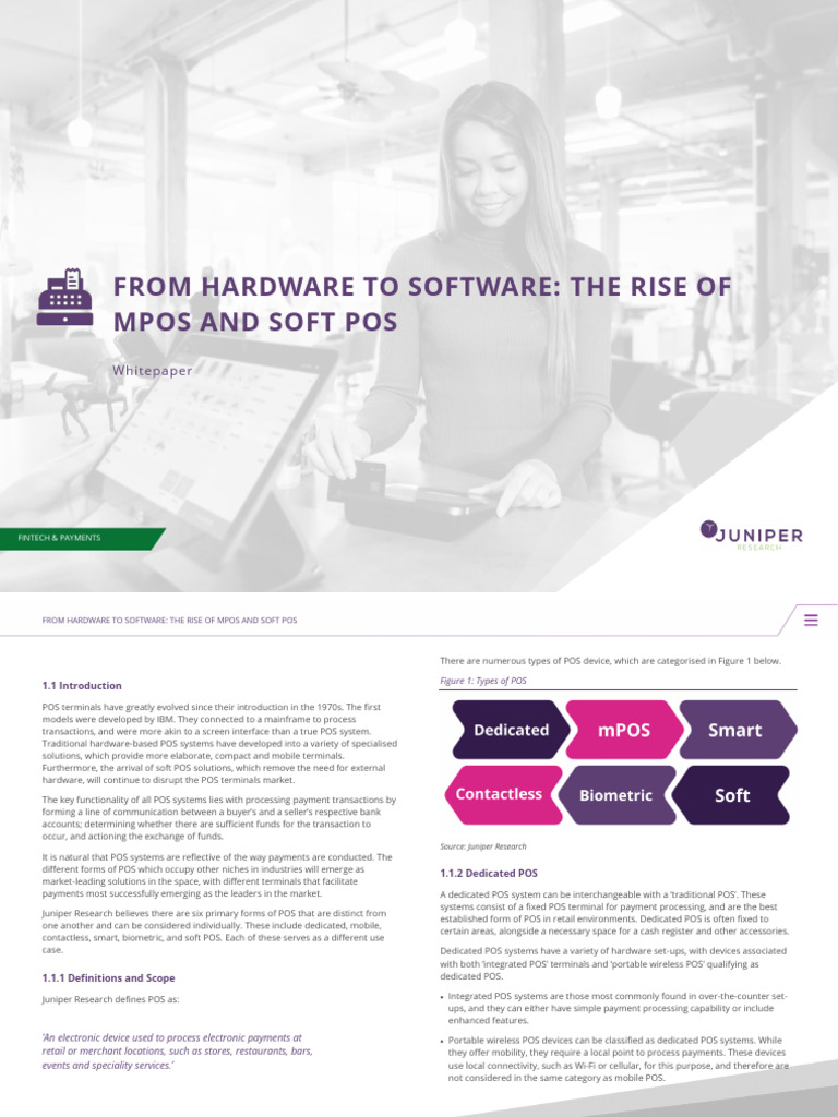 Soft POS: Disrupting Payment Solutions | PDF | Point Of Sale | E Commerce