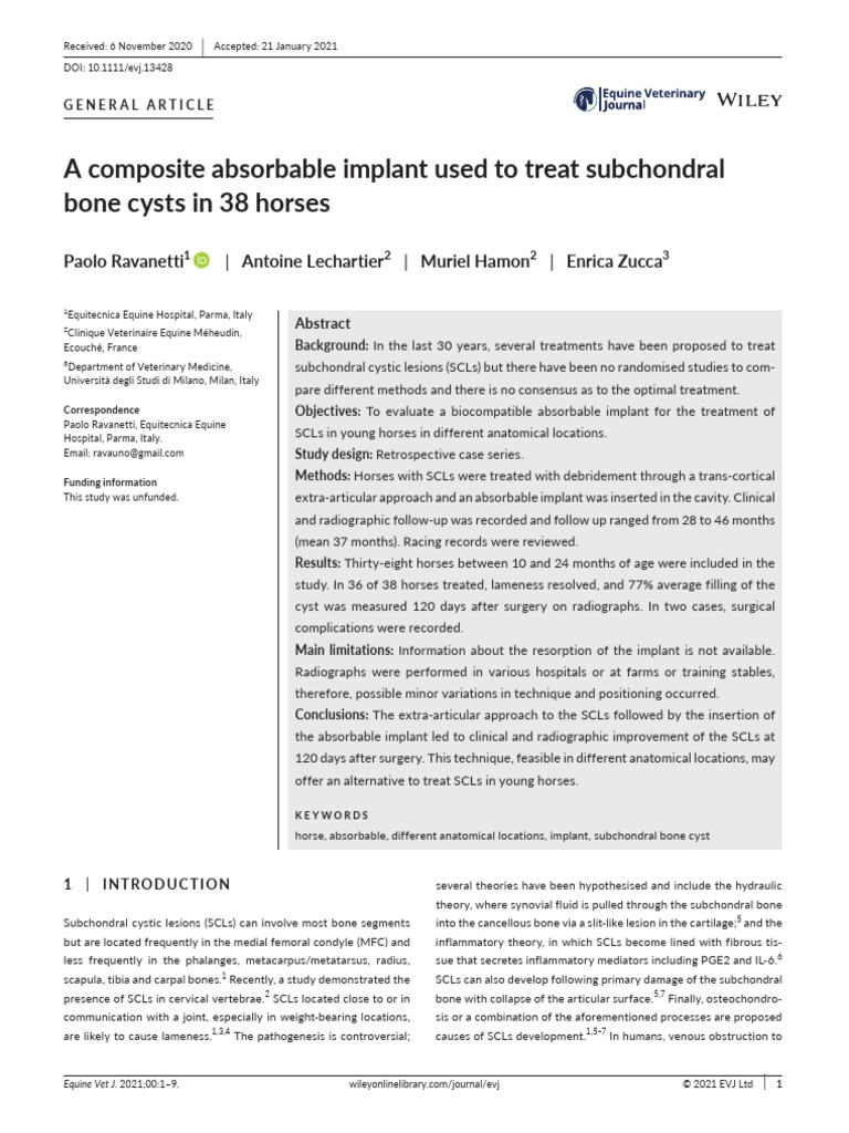 A Composite Absorbable Implant Used To Treat | PDF | Bone | Composite ...
