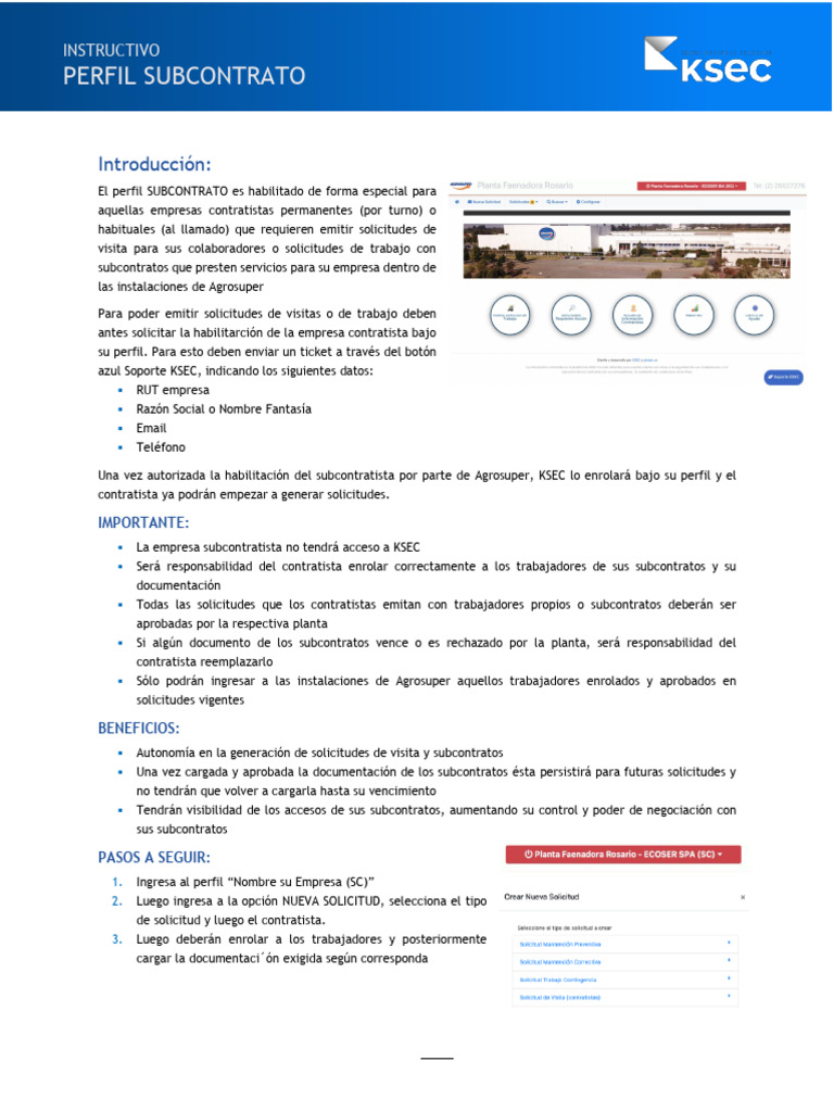 Instructivo Subcontrato | PDF