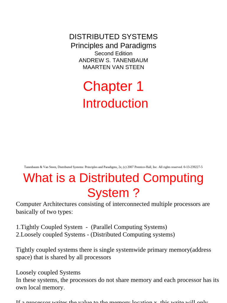 Overview of Distributed Systems Concepts | PDF | Distributed Computing ...