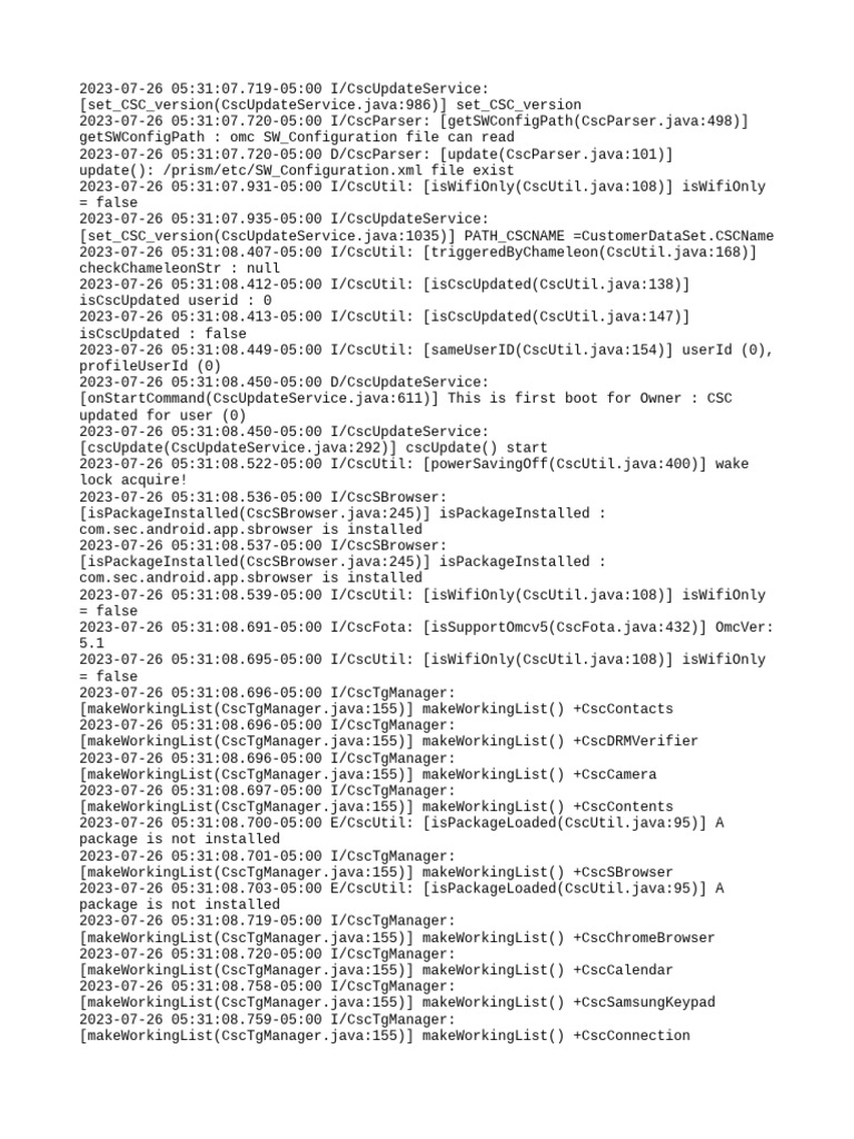 CSC Update Service Log Analysis | PDF | Software | Computing