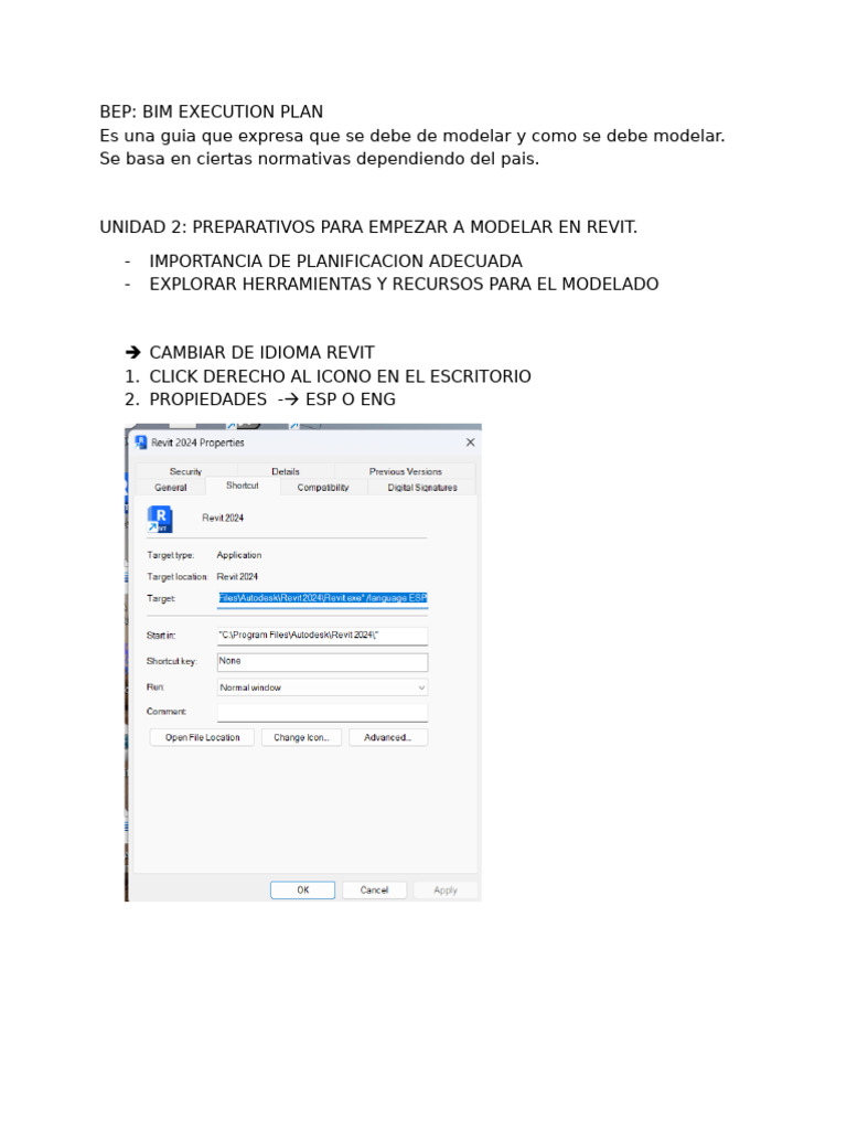 BEP: Plan de Ejecución BIM en Revit | PDF | Autodesk Revit | Modelado ...