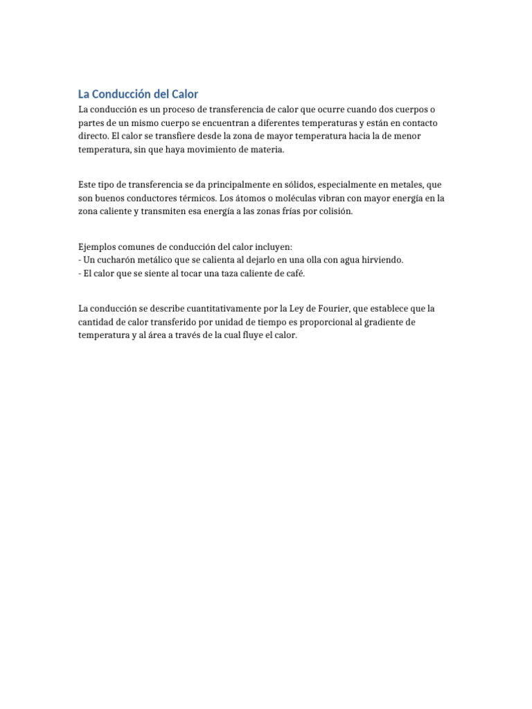 Conduccion Del Calor | PDF