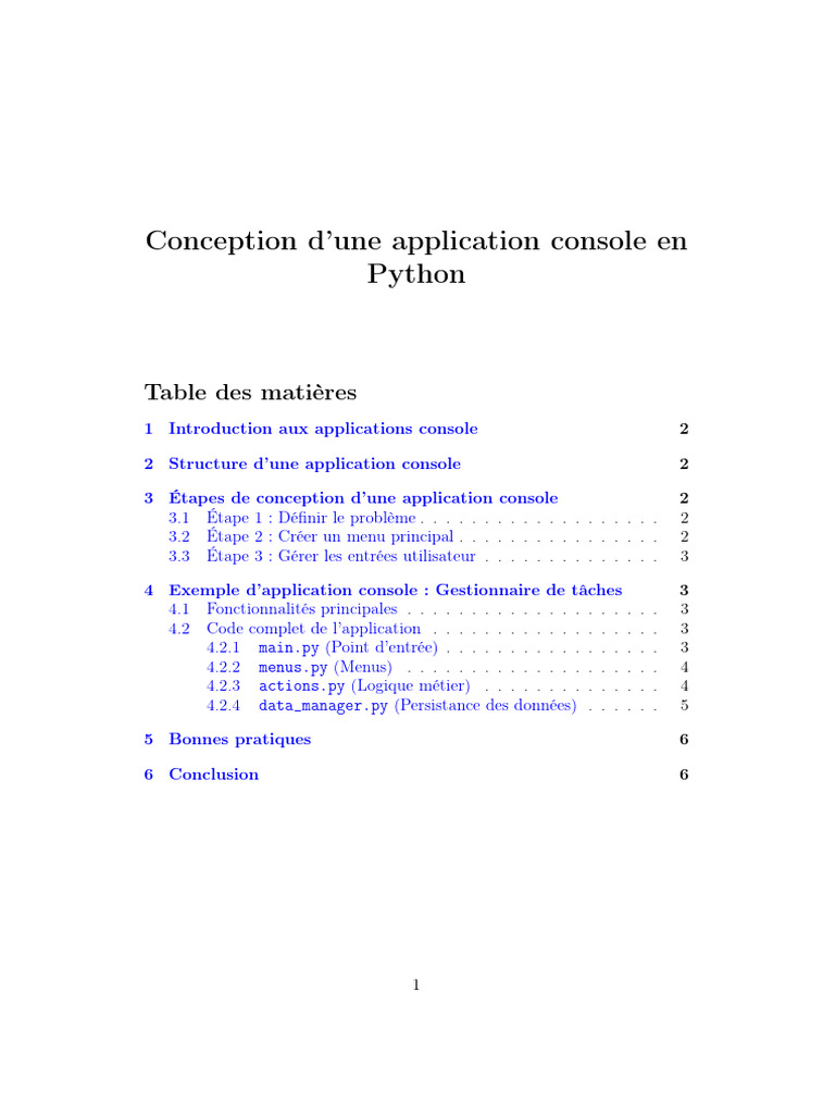 Conception d'une application console Python | PDF | Ingénierie ...