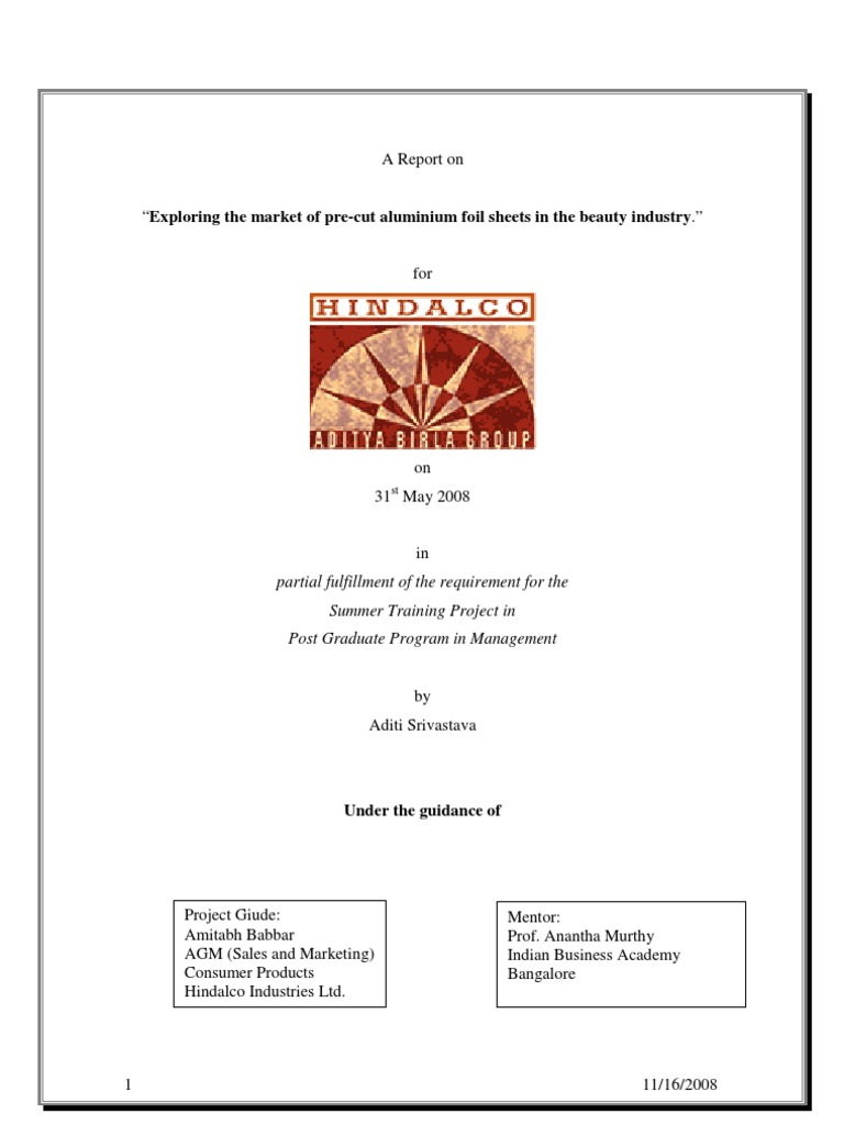 Aluminium Foil | PDF | Industries | Business