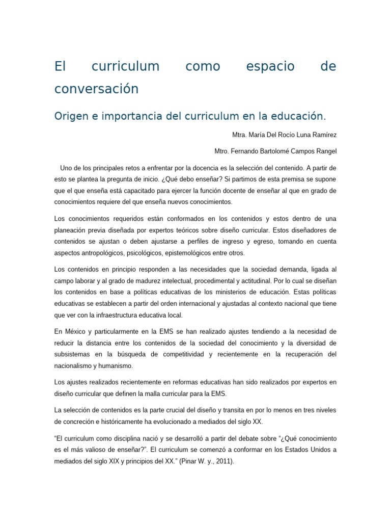 Evolución del Currículo en Educación Media | PDF | Plan de estudios ...