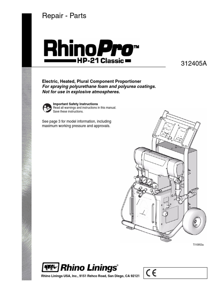 Repair - Parts: Electric, Heated, Plural Component Proportioner | PDF ...