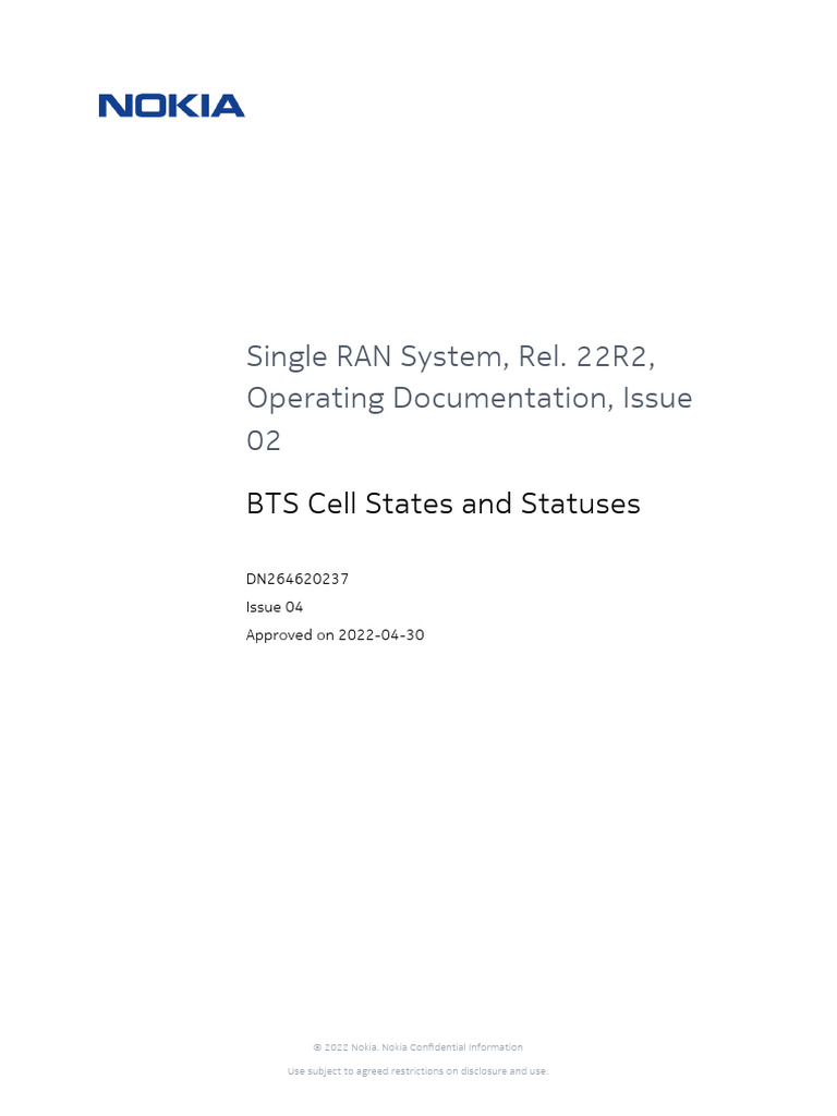 BTS Cell States and Statuses Overview | PDF | Copyright | Computing