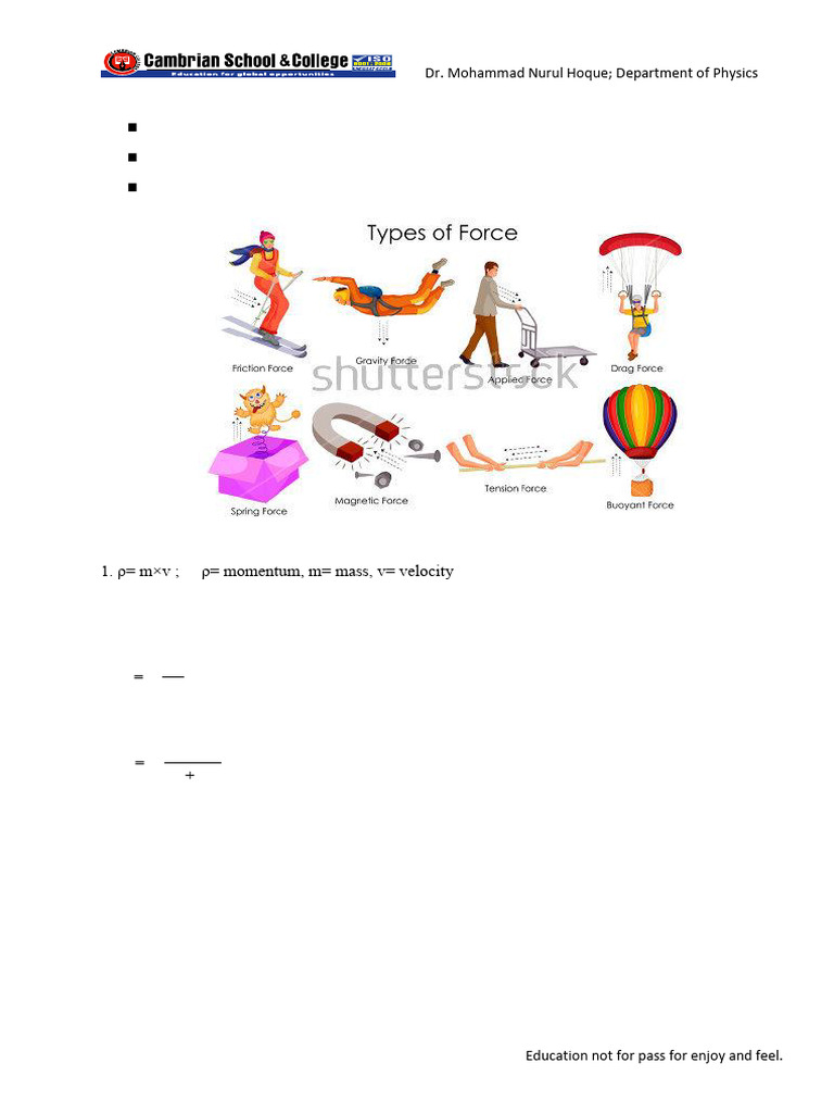 Force Concepts in Class IX-X Physics | PDF | Force | Inertia