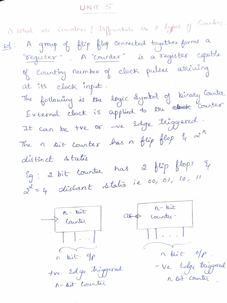 Synchronous and Asynchronous Counters Explained | PDF