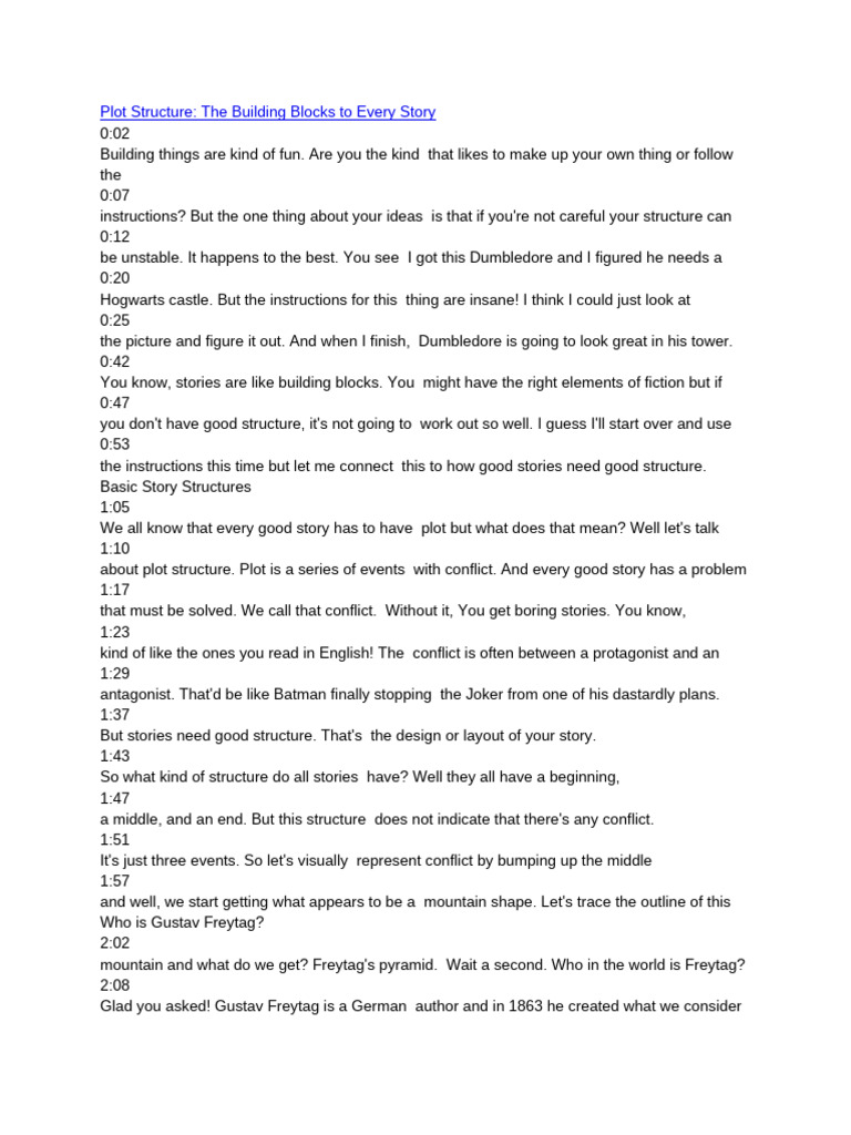 Freytag's Pyramid Explained | PDF | Plot (Narrative)