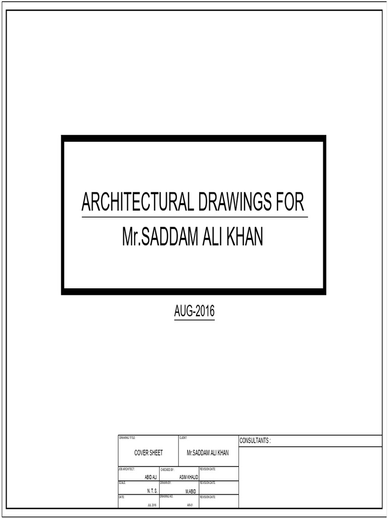 Architectural Drawings for Saddam Ali Khan | PDF | Building Engineering ...