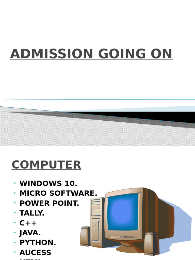 Admission for Computer Courses | PDF