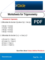 Worksheets For Trigonometry