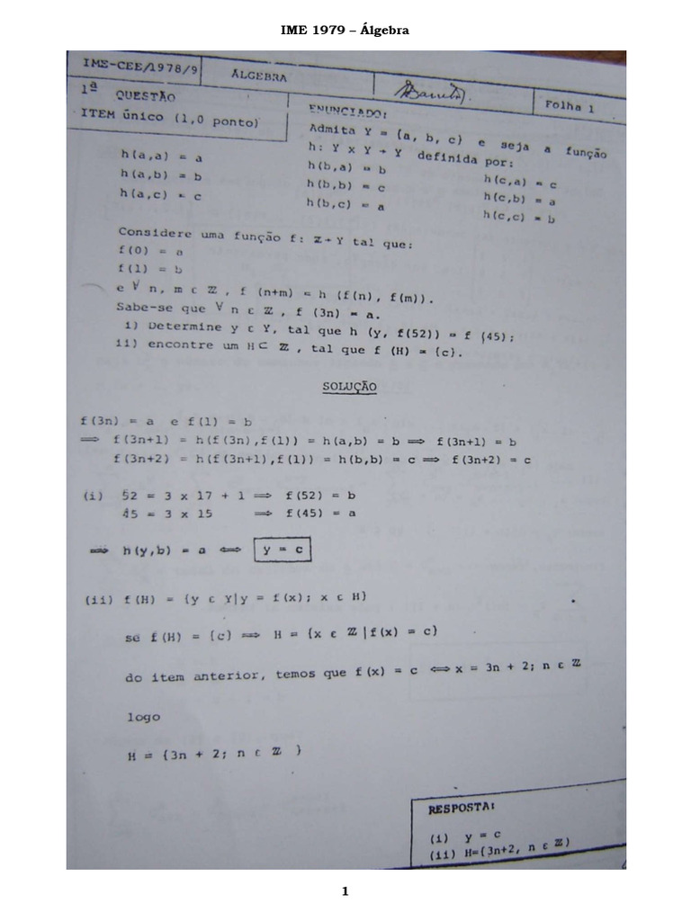 IME 20 C3 81lgebra 201979 20 - 20resolu C3 A7 C3 B5es | PDF
