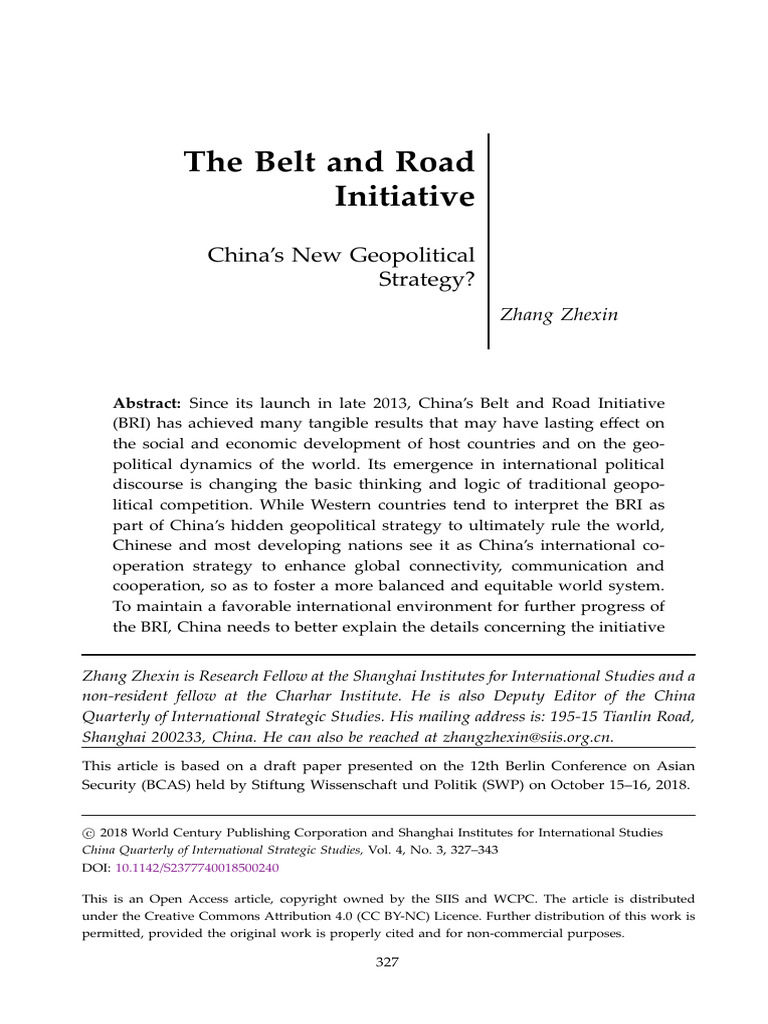 Bri and China Grand Stategy | PDF | China | World Politics