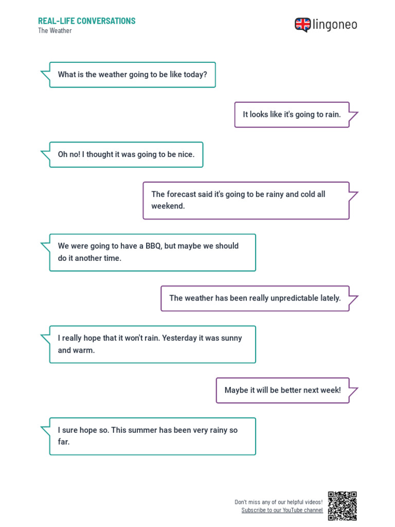 The Weather - Dialogue | PDF