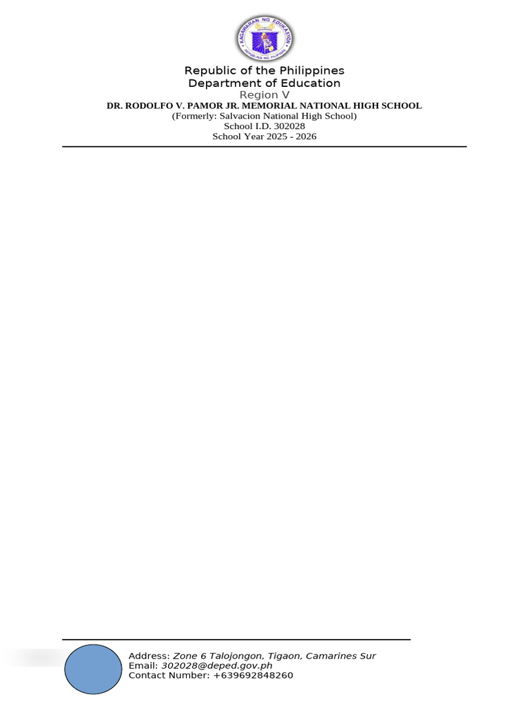 New Format in Deped Documents | PDF